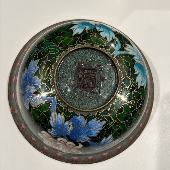 💕Vintage enamel floral basket bowl - Picture 2 of 5